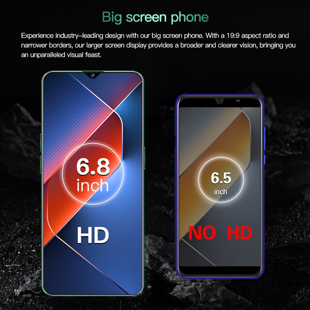 2+16GB 3G Cheap New Unlocked Pova 6 Pro Clone Cell Mobile Phone Private White Label Smartphone